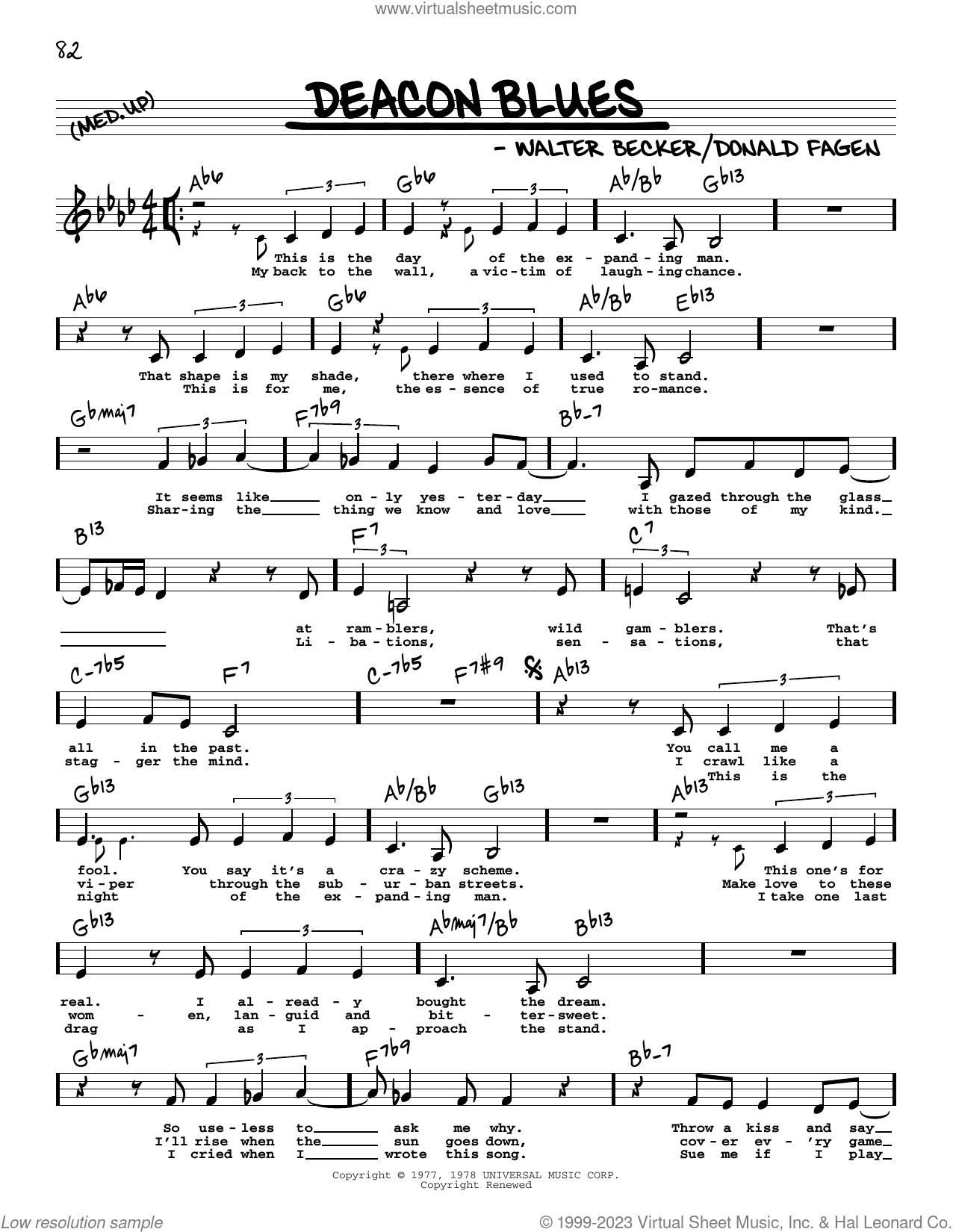 Deacon Blues (Low Voice)