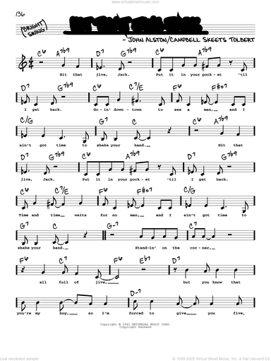 Hit That Jive Jack (Low Voice)
