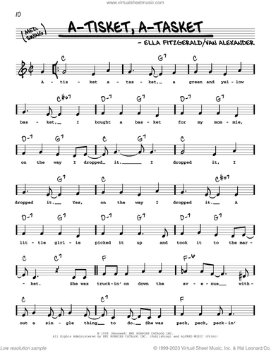 A-Tisket, A-Tasket (Low Voice)