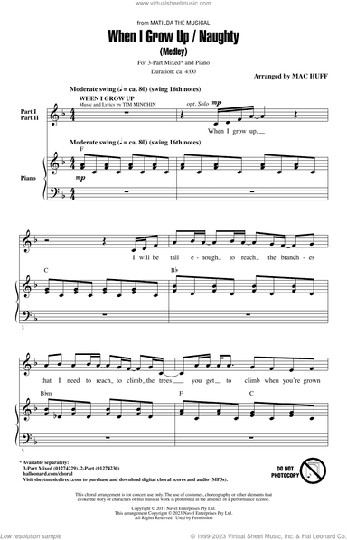 When I Grow Up / Naughty (Medley) (arr. Mac Huff)