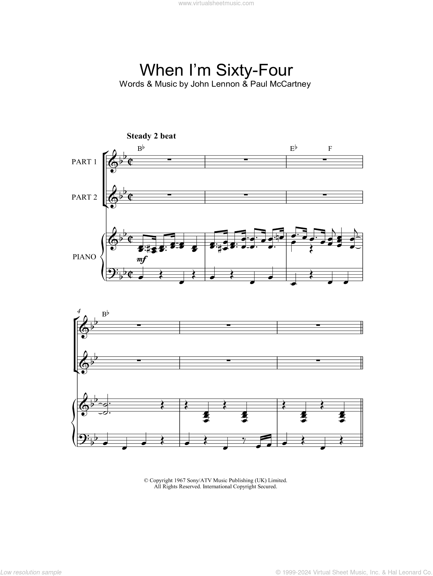 When I'm Sixty-Four (arr. Rick Hein)