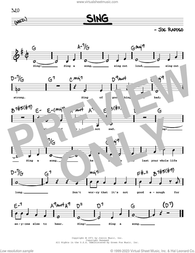 Sing (Low Voice)