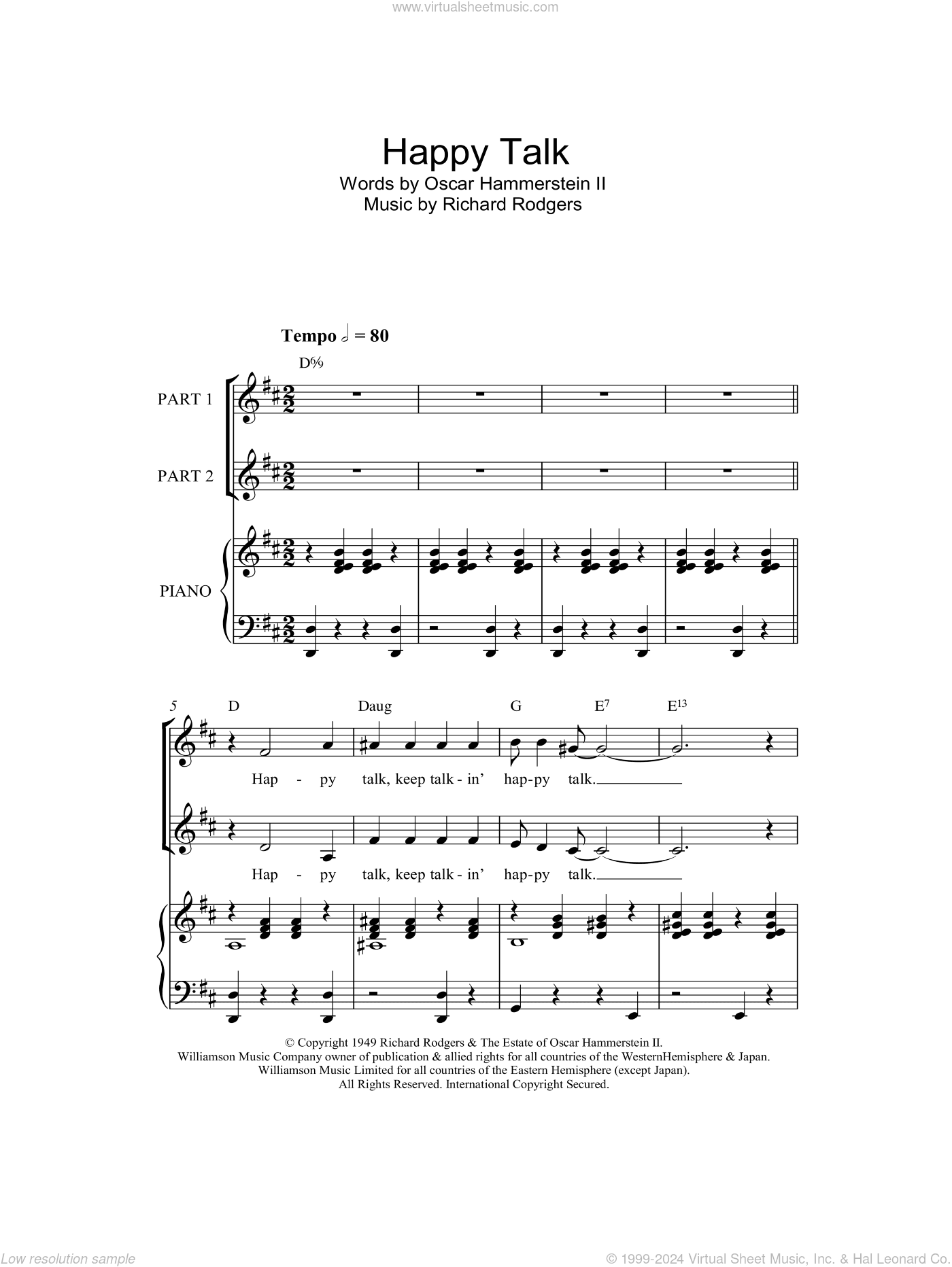 Happy Talk (from South Pacific) (arr. Rick Hein)