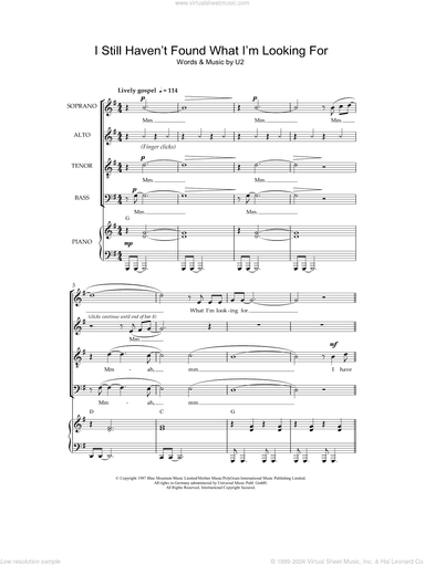 I Still Haven't Found What I'm Looking For (arr. Jeremy Birchall)