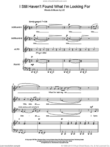 I Still Haven't Found What I'm Looking For (arr. Jeremy Birchall)