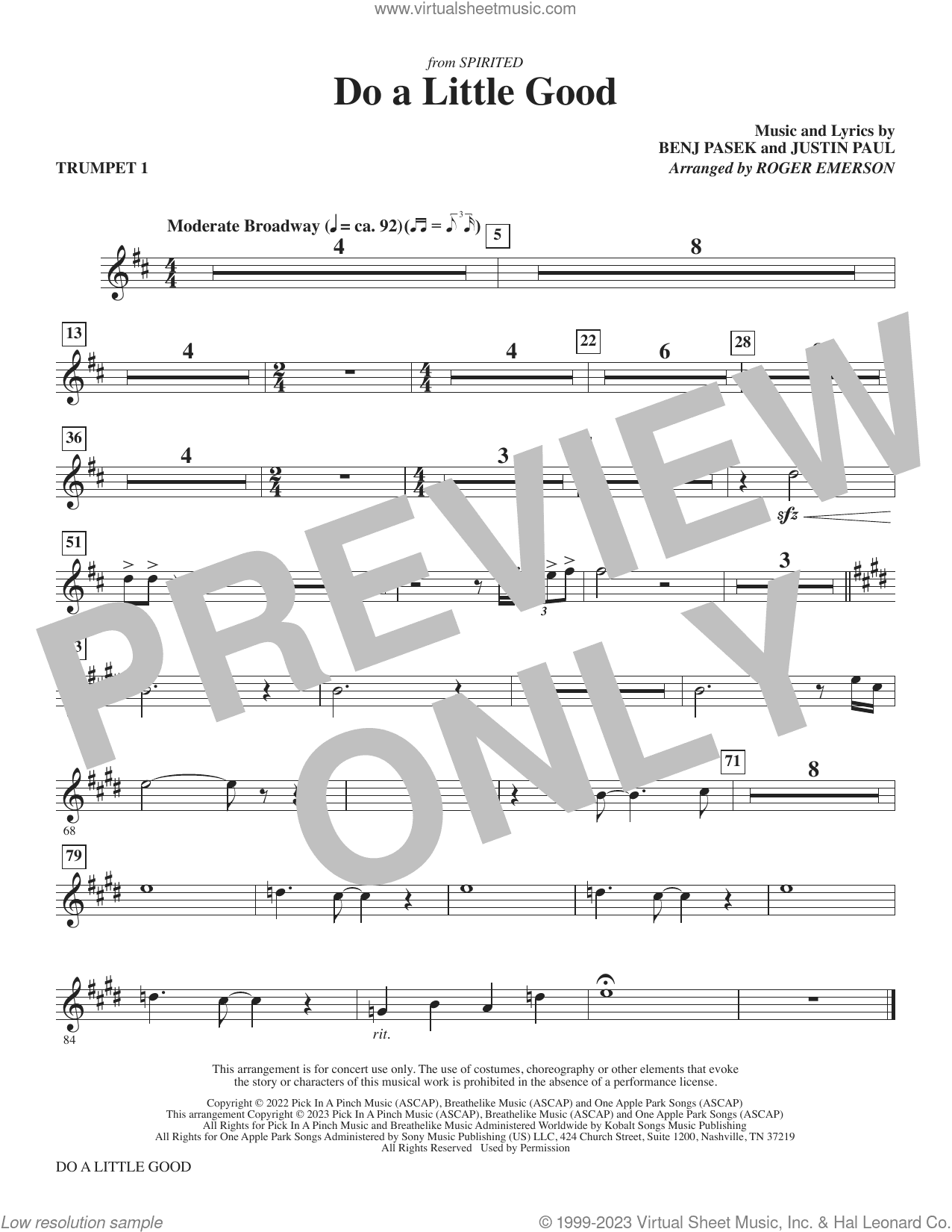 Do A Little Good (from Spirited) (arr. Roger Emerson)
