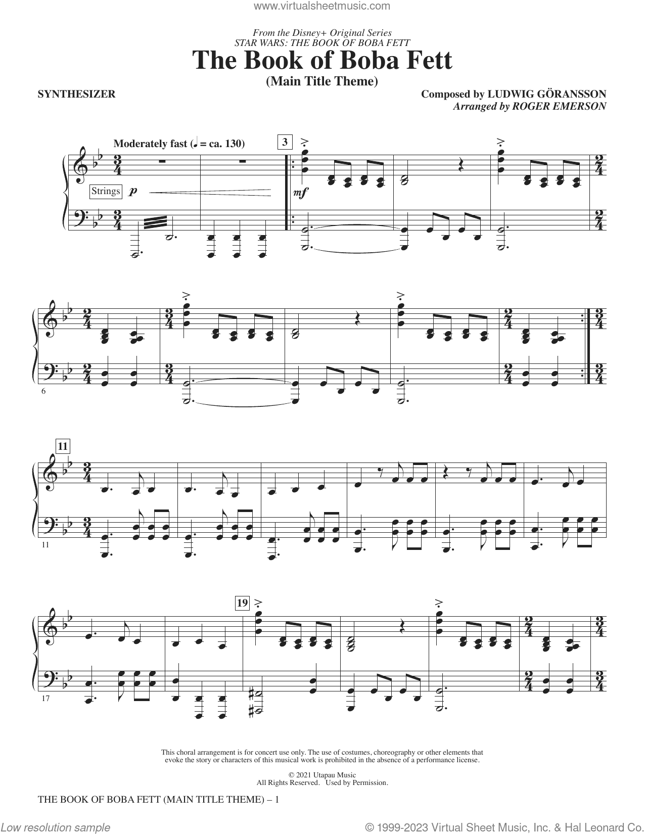 The Book Of Boba Fett (Main Title Theme) (arr. Roger Emerson)