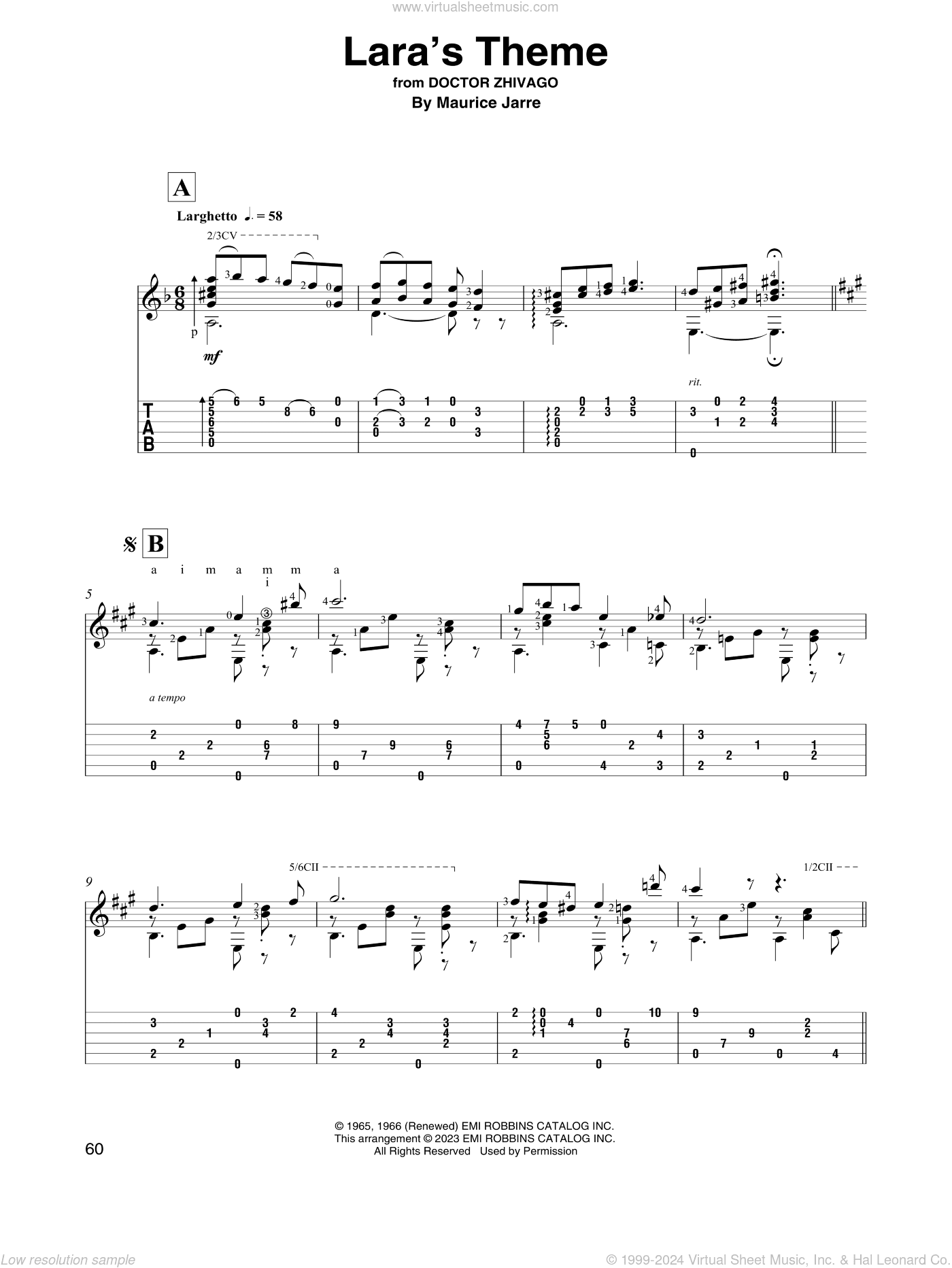 Lara's Theme (from Doctor Zhivago) (arr. David Jaggs)