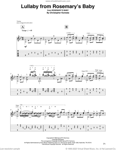 Lullaby From Rosemary's Baby (arr. David Jaggs)