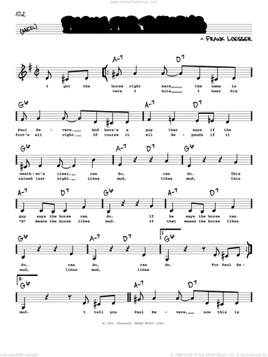 Fugue For Tinhorns (Low Voice)