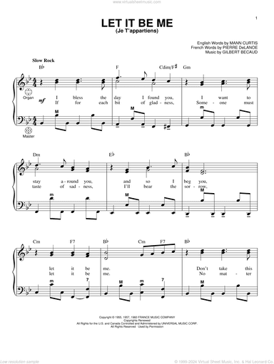 Let It Be Me (Je T'appartiens)