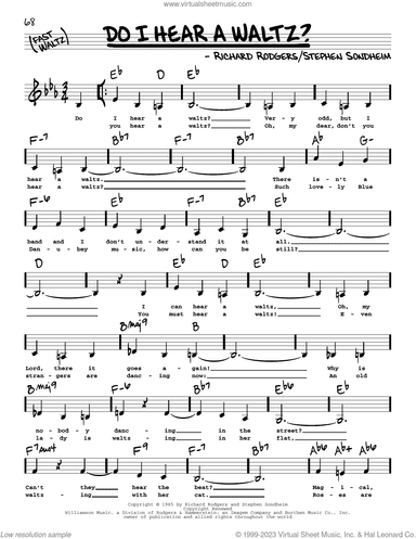 Do I Hear A Waltz? (Low Voice)