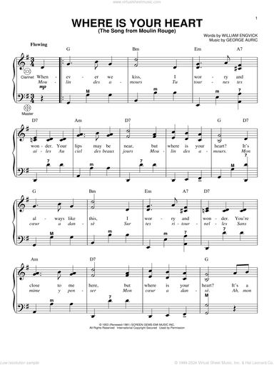 Where Is Your Heart (The Song From Moulin Rouge)