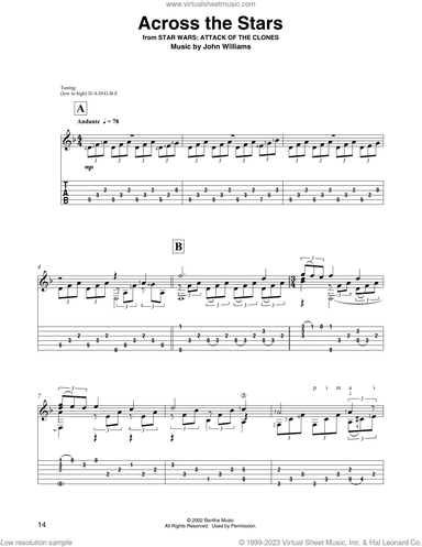 Across The Stars (from Star Wars: Attack Of The Clones) (arr. David Jaggs)