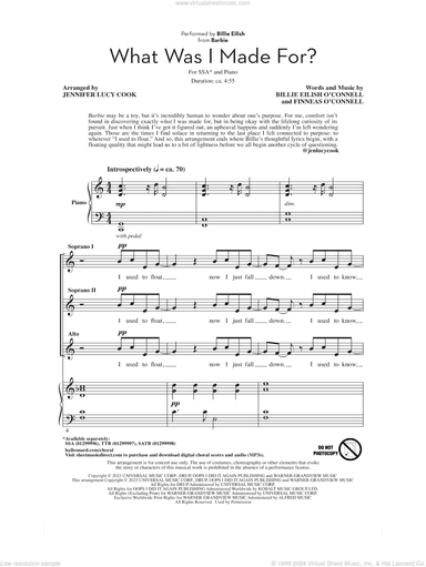 What Was I Made For? (from Barbie) (arr. Jennifer Lucy Cook)
