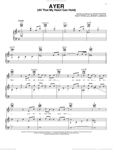 Ayer (All That My Heart Can Hold)