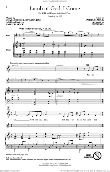 Lamb of God, I Come (arr. Sean Paul)