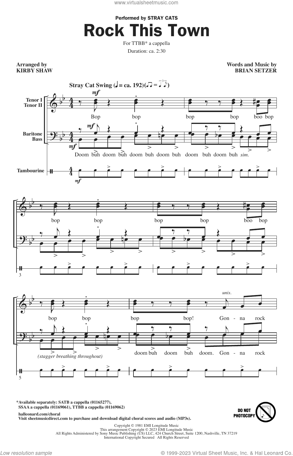 Rock This Town (arr. Kirby Shaw)
