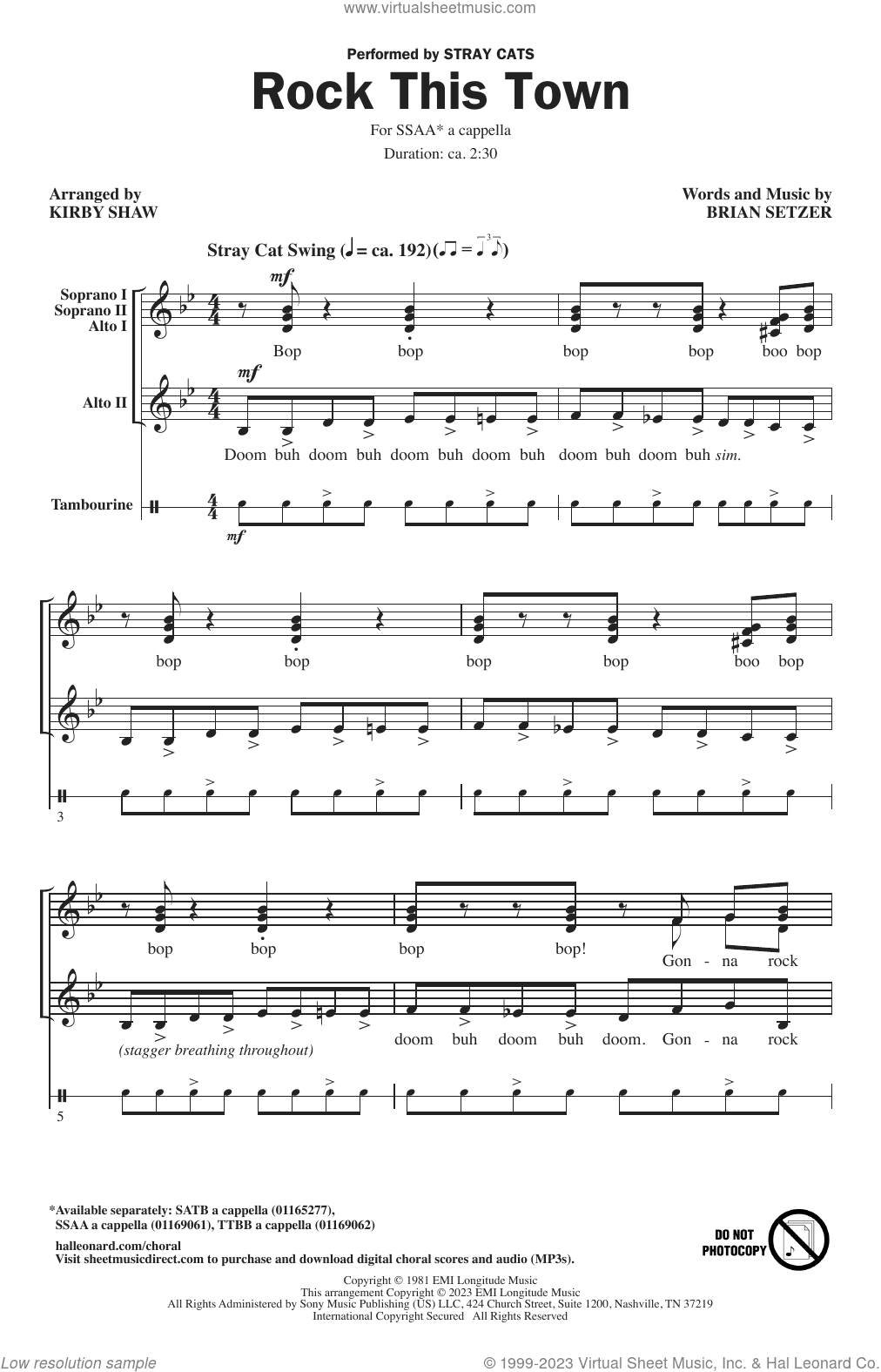 Rock This Town (arr. Kirby Shaw)