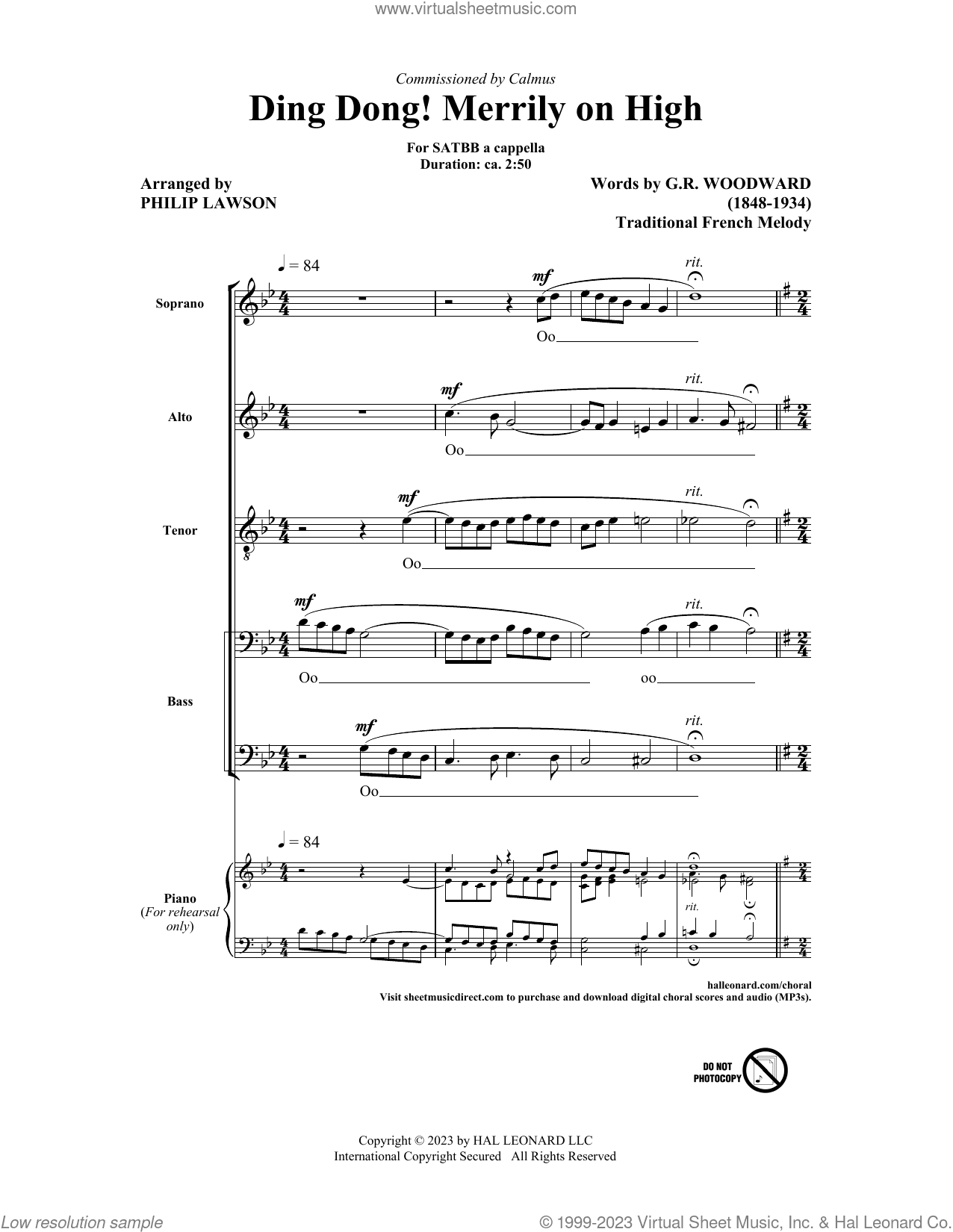 Ding Dong! Merrily On High (arr. Philip Lawson)