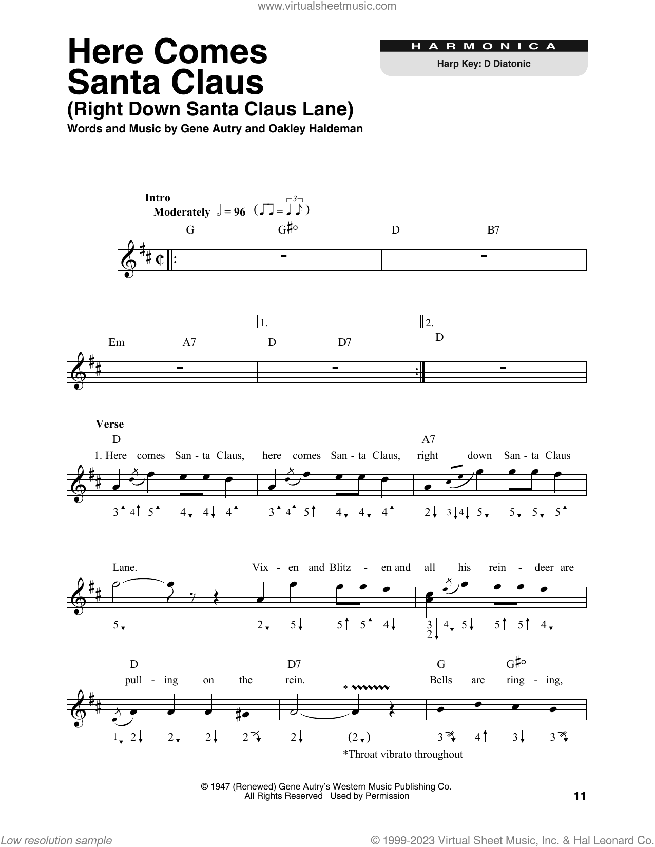 Here Comes Santa Claus (Right Down Santa Claus Lane)