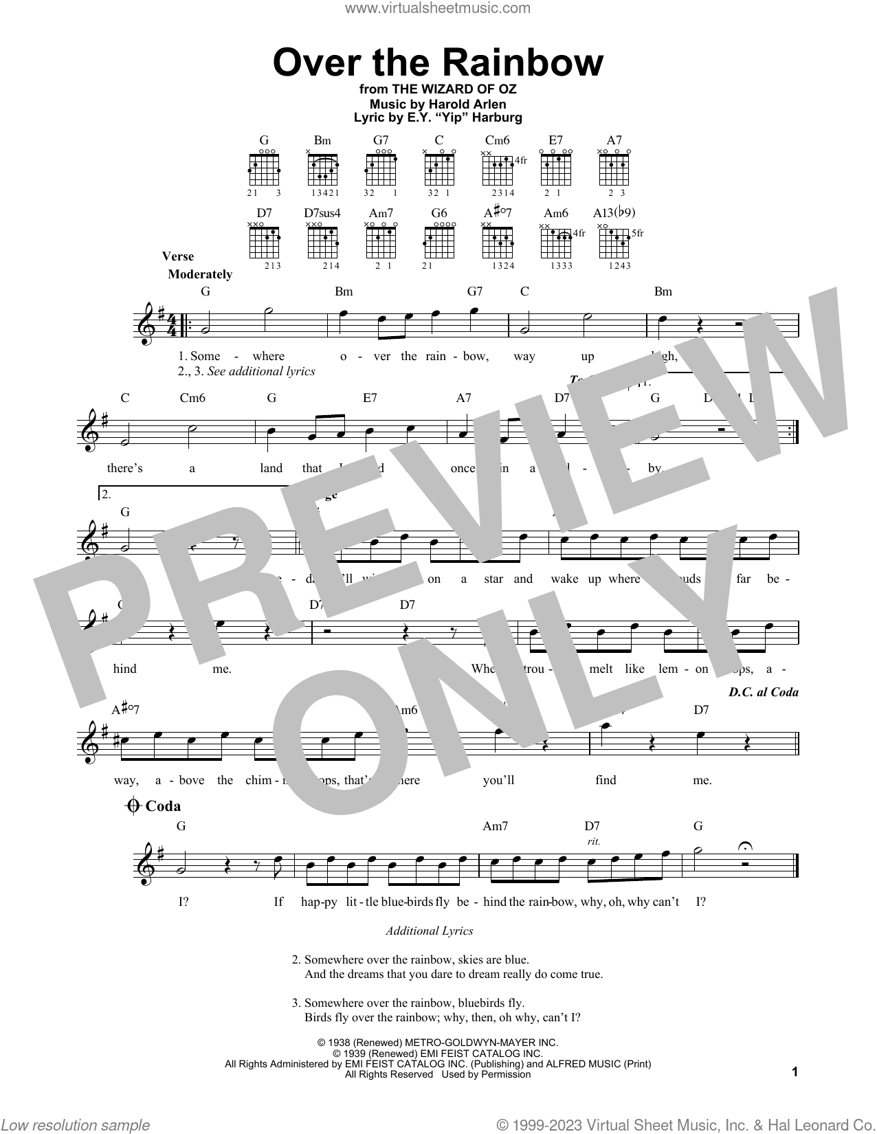 Over The Rainbow (from The Wizard Of Oz)