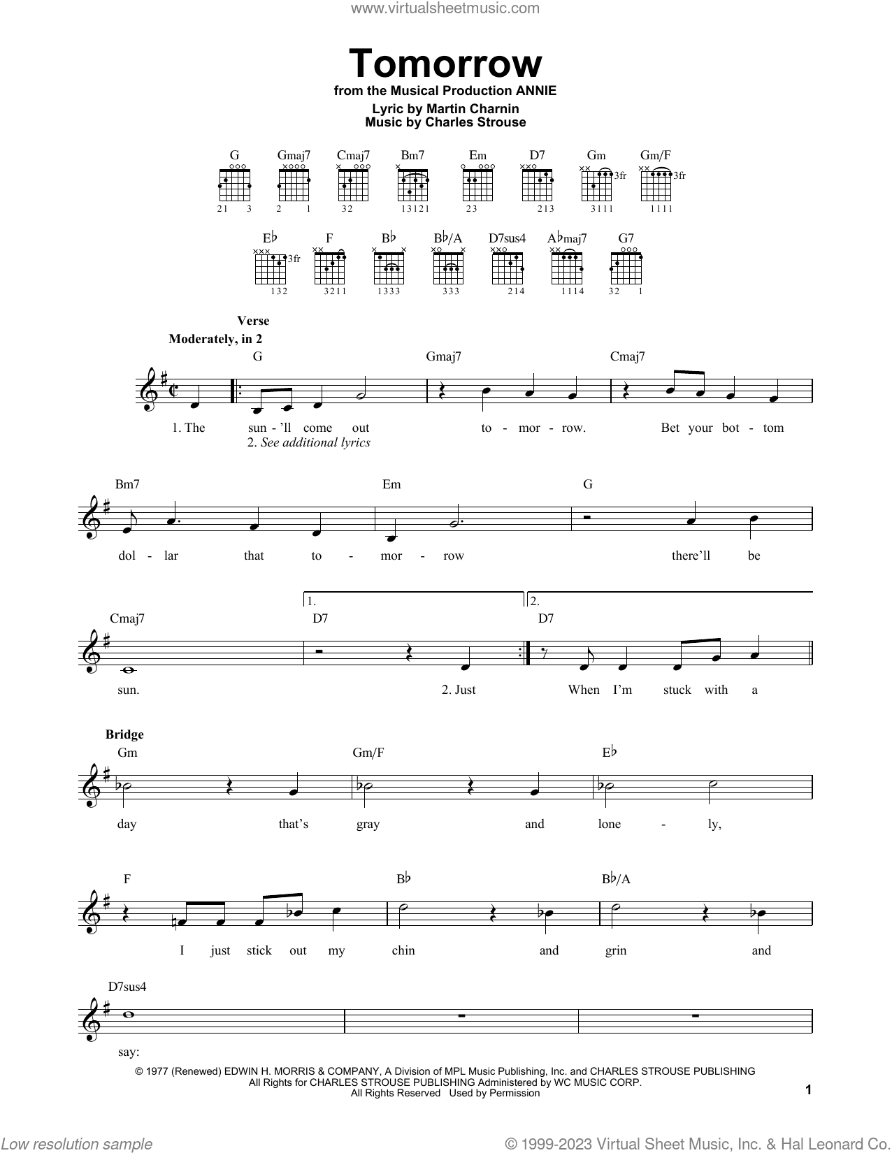 Tomorrow (from Annie)