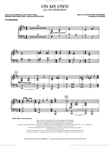 On My Own (from Les Miserables) (arr. Ed Lojeski)