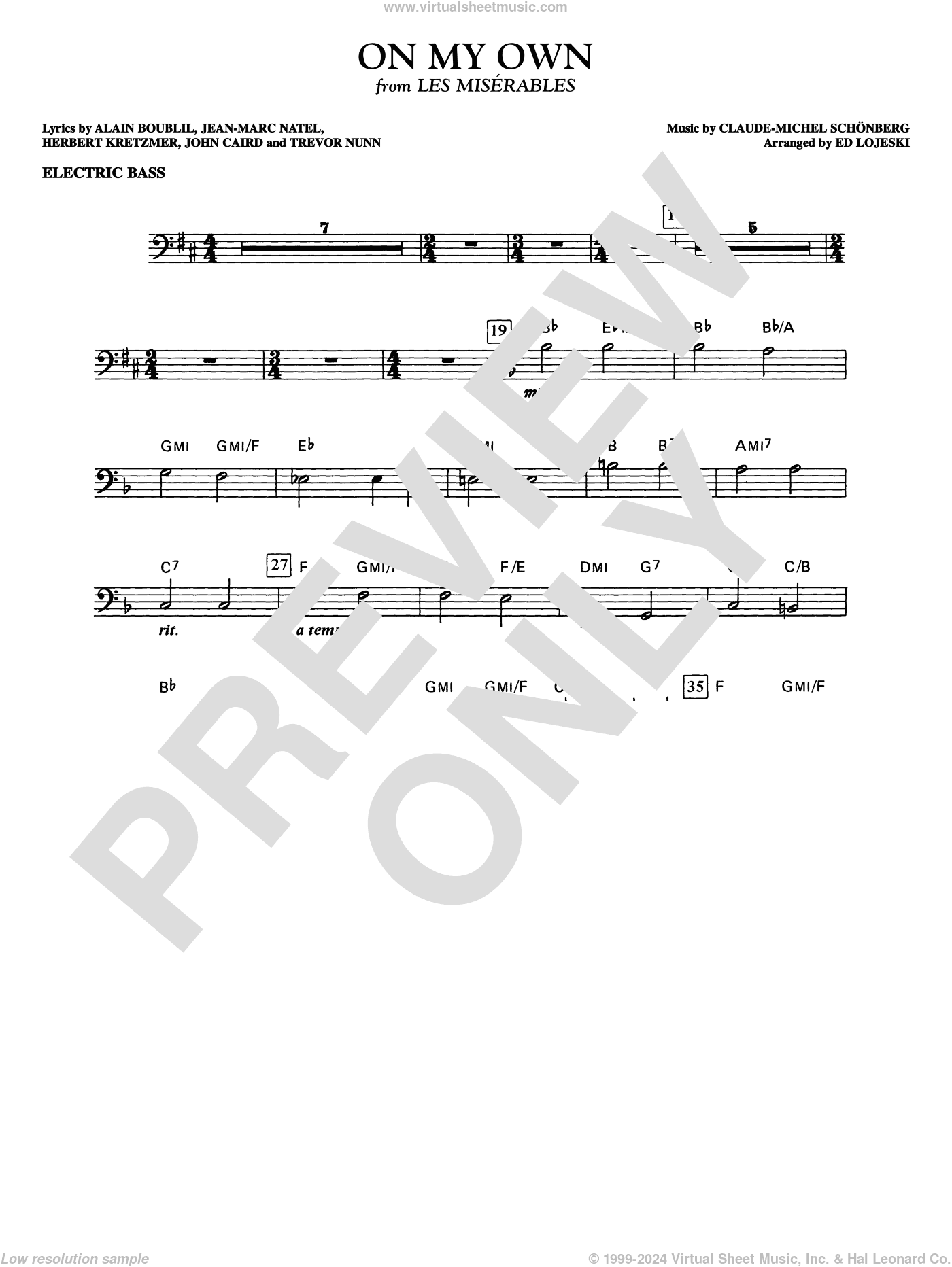 On My Own (from Les Miserables) (arr. Ed Lojeski)