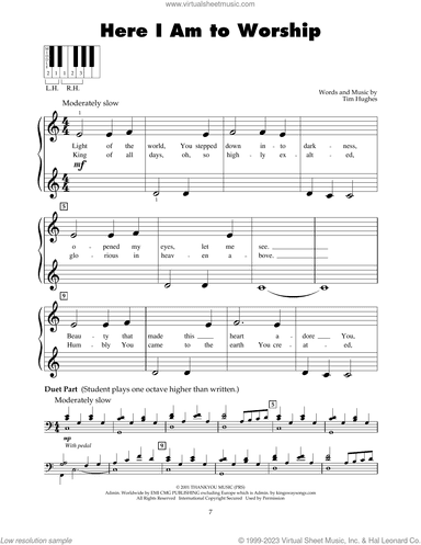 Here I Am To Worship (Light Of The World)