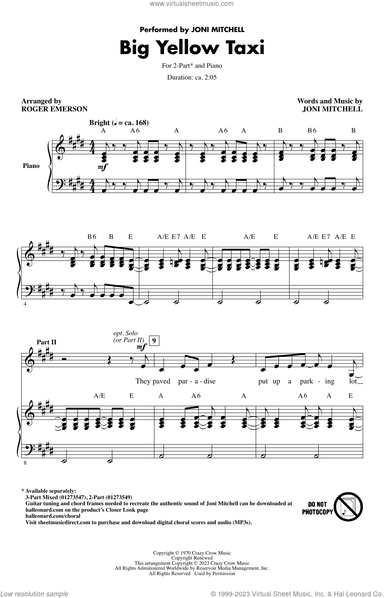 Big Yellow Taxi (arr. Roger Emerson)