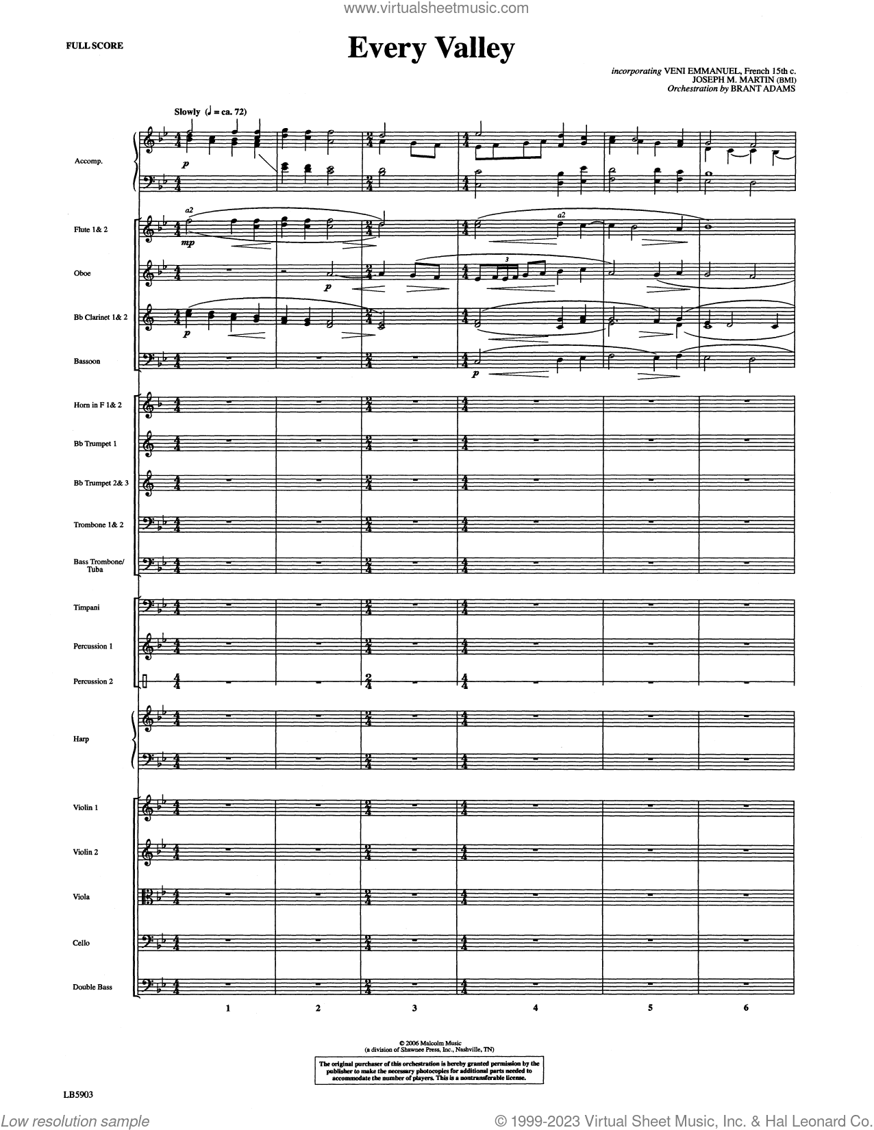 Every Valley (from The Winter Rose) (arr. Brant Adams)