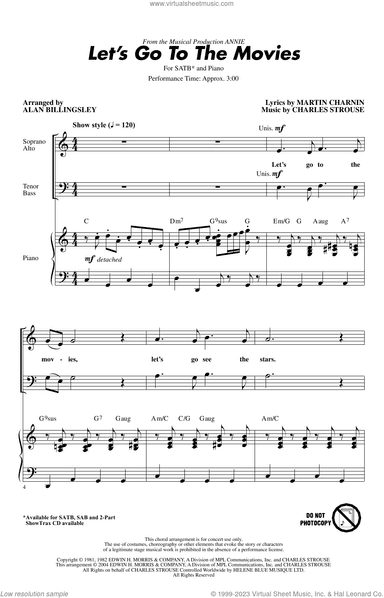 Let's Go To The Movies (from Annie) (arr. Alan Billingsley)