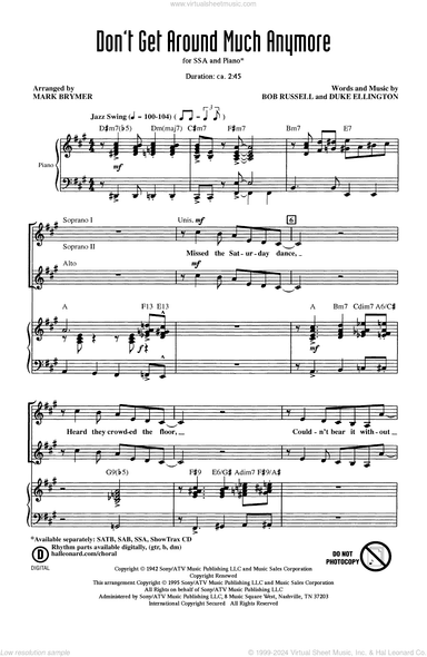 Don't Get Around Much Anymore (arr. Mark Brymer)