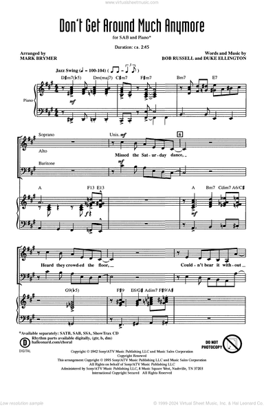 Don't Get Around Much Anymore (arr. Mark Brymer)