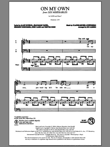 On My Own (from Les Miserables) (arr. Ed Lojeski)