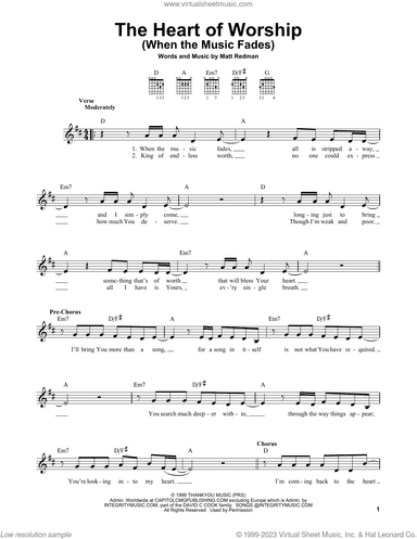 The Heart Of Worship (When The Music Fades)