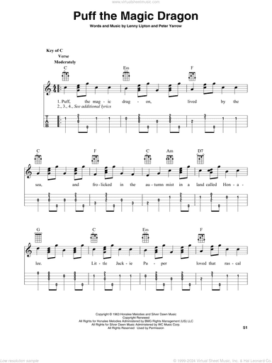 Puff The Magic Dragon (arr. Fred Sokolow)