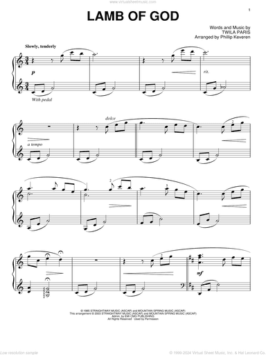 Lamb Of God (arr. Phillip Keveren)