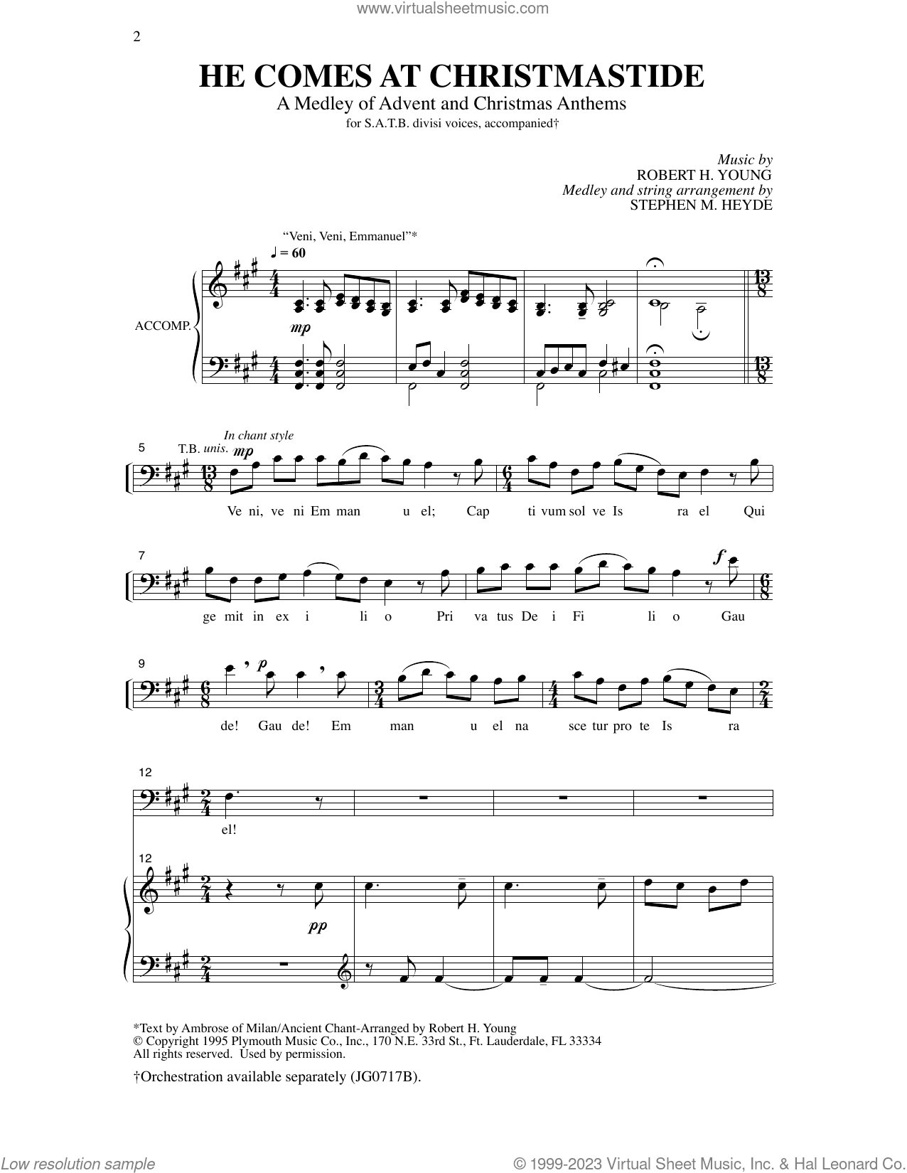 He Comes At Christmastide (arr. Stephen Heyde)