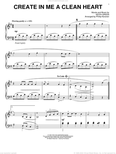 Create In Me A Clean Heart (arr. Phillip Keveren)
