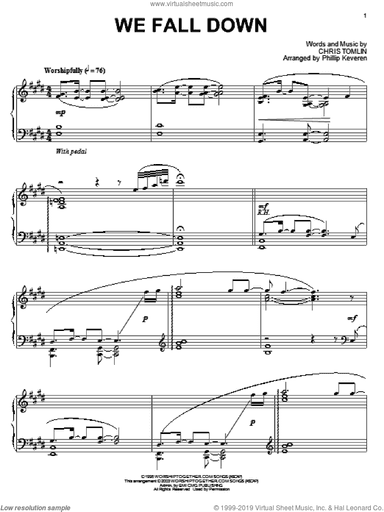 We Fall Down (arr. Phillip Keveren)