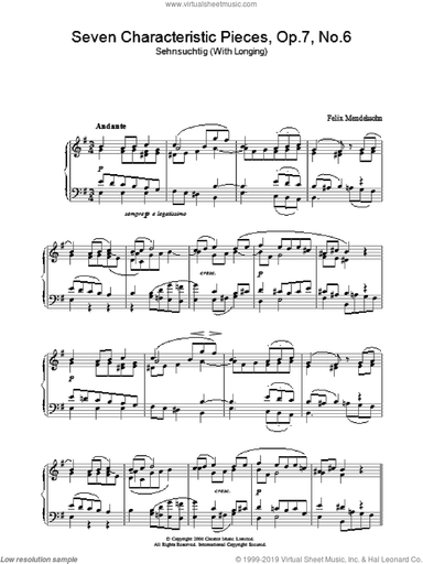 Seven Characteristic Pieces, Op.7, No.6