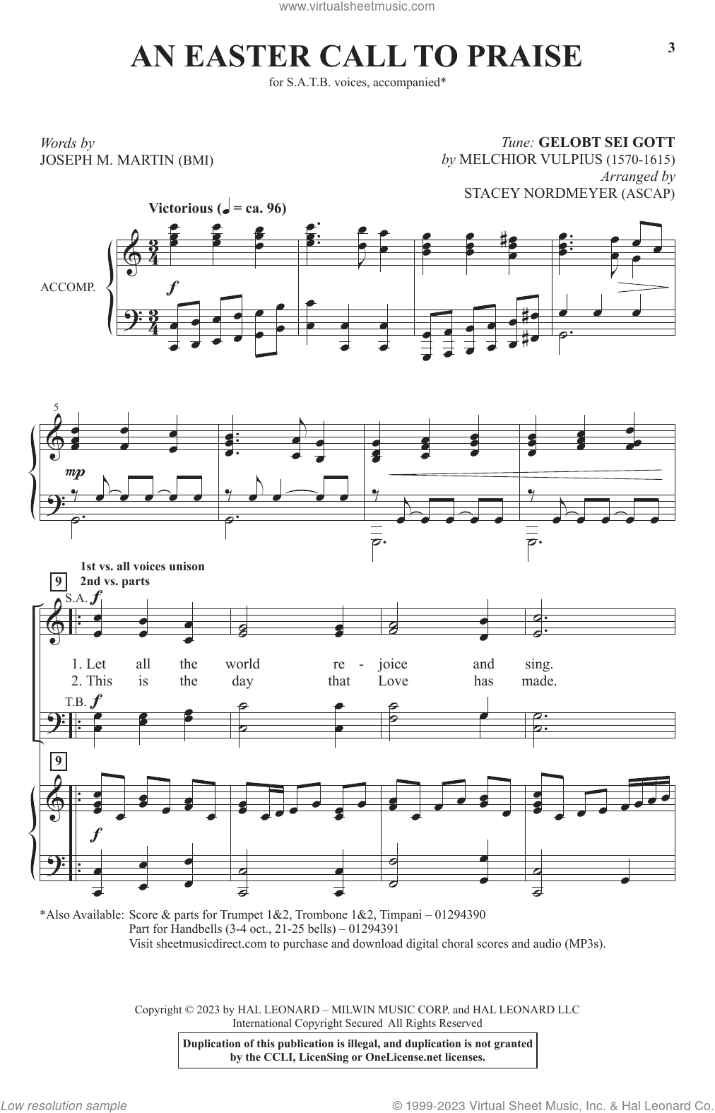 An Easter Call To Praise (arr. Stacey Nordmeyer)