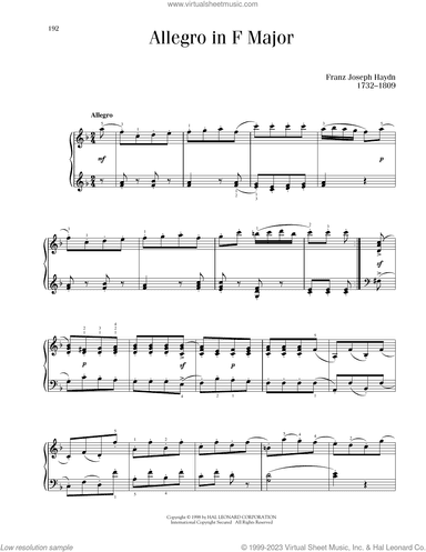 Allegro In F Major