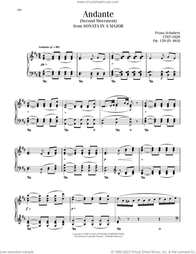 Andante, Op. 120, D. 664, Second Movement
