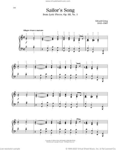 Sailor's Song, Op. 68, No. 1