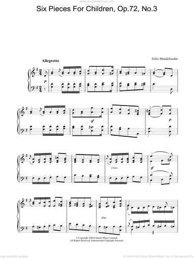 Six Pieces For Children, Op.72, No.3