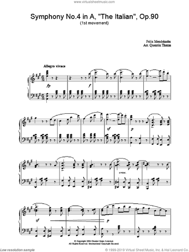 Symphony No.4 in A, 'The Italian', Op.90 (1st Movement)