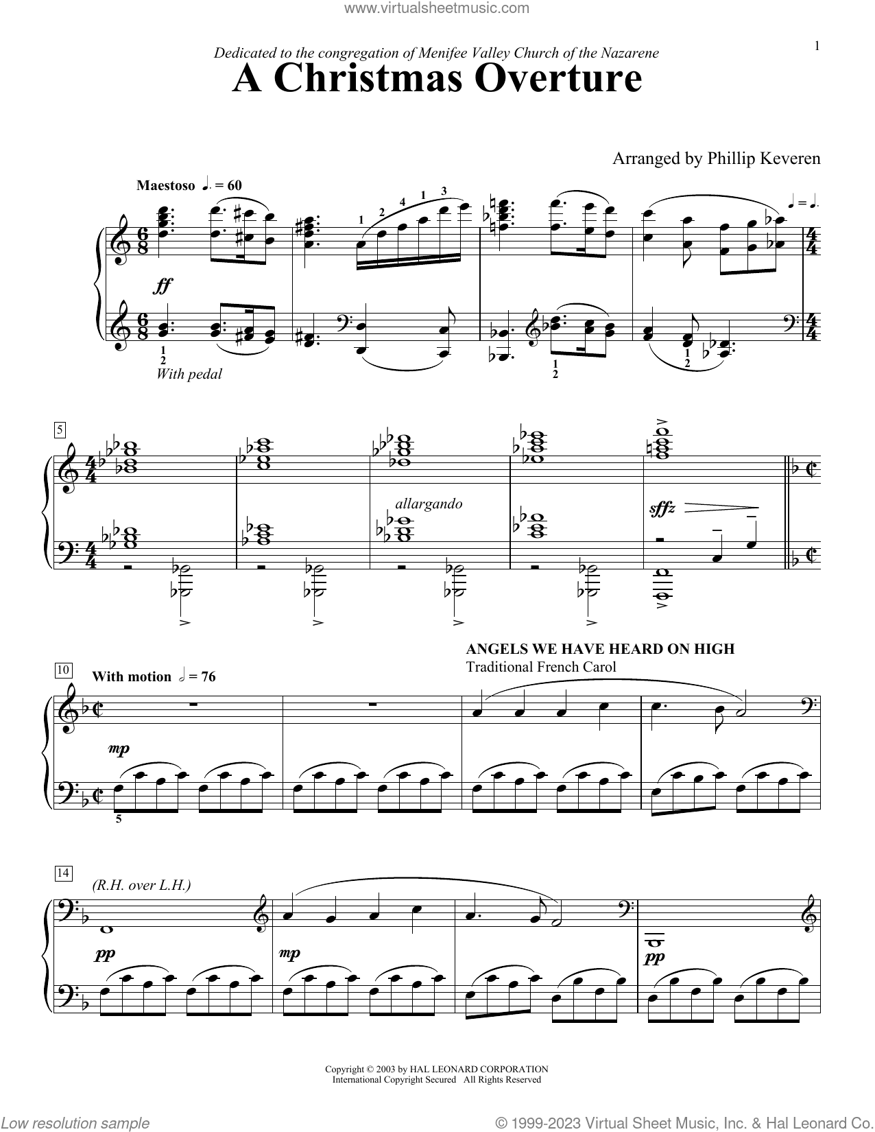 A Christmas Overture (arr. Phillip Keveren)